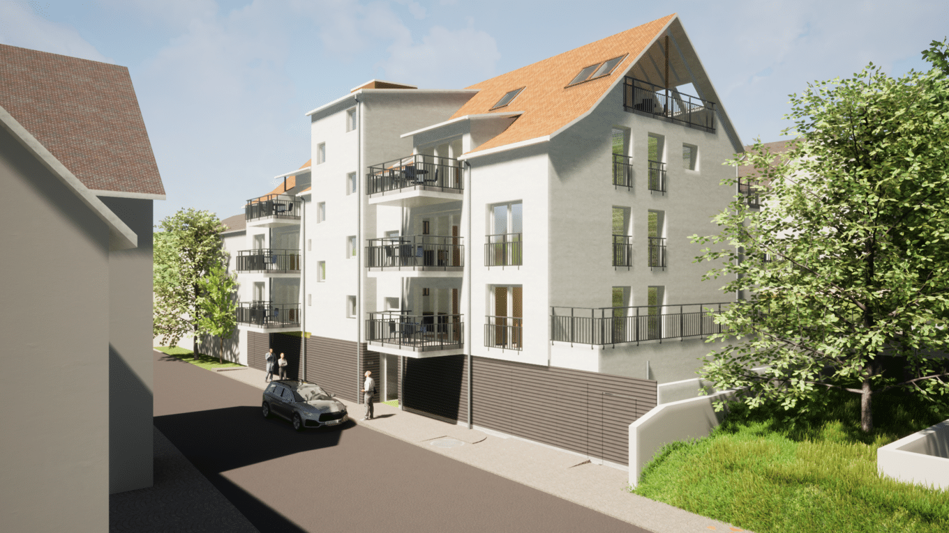 Visualisierung der Neubauwohnungen in Nürtingen-Neckarhausen