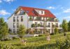 Neubau: 3,5 Zimmer mit zwei Balkonen, großzügiger Ankleide und Raum für Ihre Wohnideen · KfW 40 QNG - Projektansicht Gartenseite Visualisierung