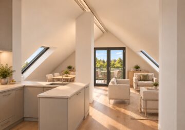 Im Neubau ganz oben wohnen: 3,5 Zimmer mit großer Dachterrasse · individuell planbar · KfW 40 QNG, 72622 Nürtingen, Wohnung
